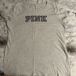 PINK T-Shirt with blue lettering size Xl
